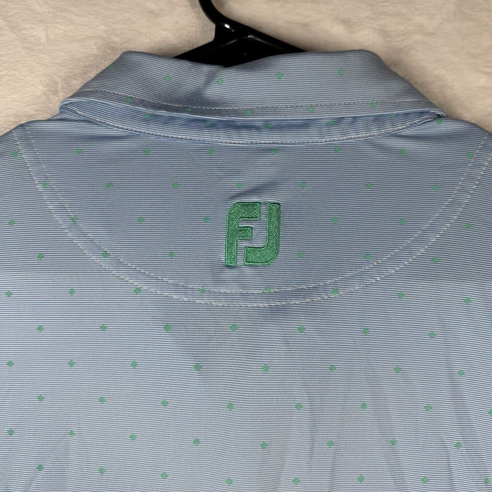 Footjoy Polo Performance Golf Polo Mens Size Large‎ Short Sleeve Polka Dot - Picture 12 of 14